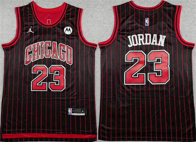 Men's Chicago Bulls #23 Michael Jordan Black 2024/25 City Edition Stitched Basketball Jersey